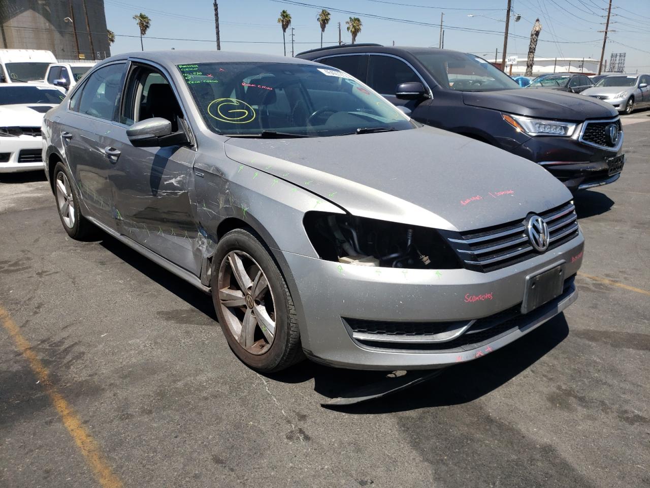 Photo 1 from auction – 2014 VOLKSWAGEN PASSAT S with VIN 1VWAT7A3XEC053711