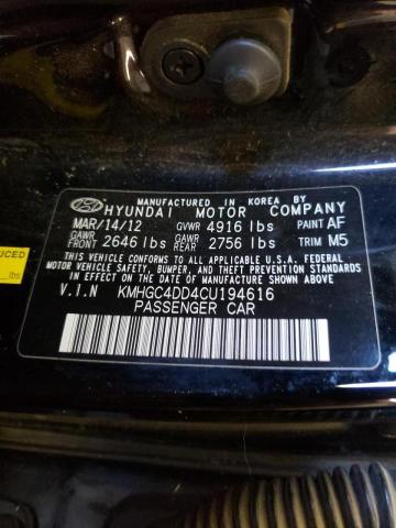 Photo 10 from auction – 2012 HYUNDAI GENESIS 3. with VIN KMHGC4DD4CU194616