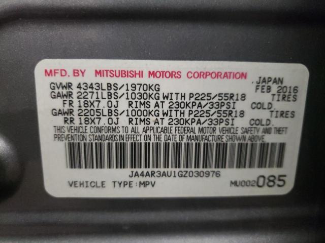 Photo 10 from auction – 2016 MITSUBISHI OUTLANDER with VIN JA4AR3AU1GZ030976
