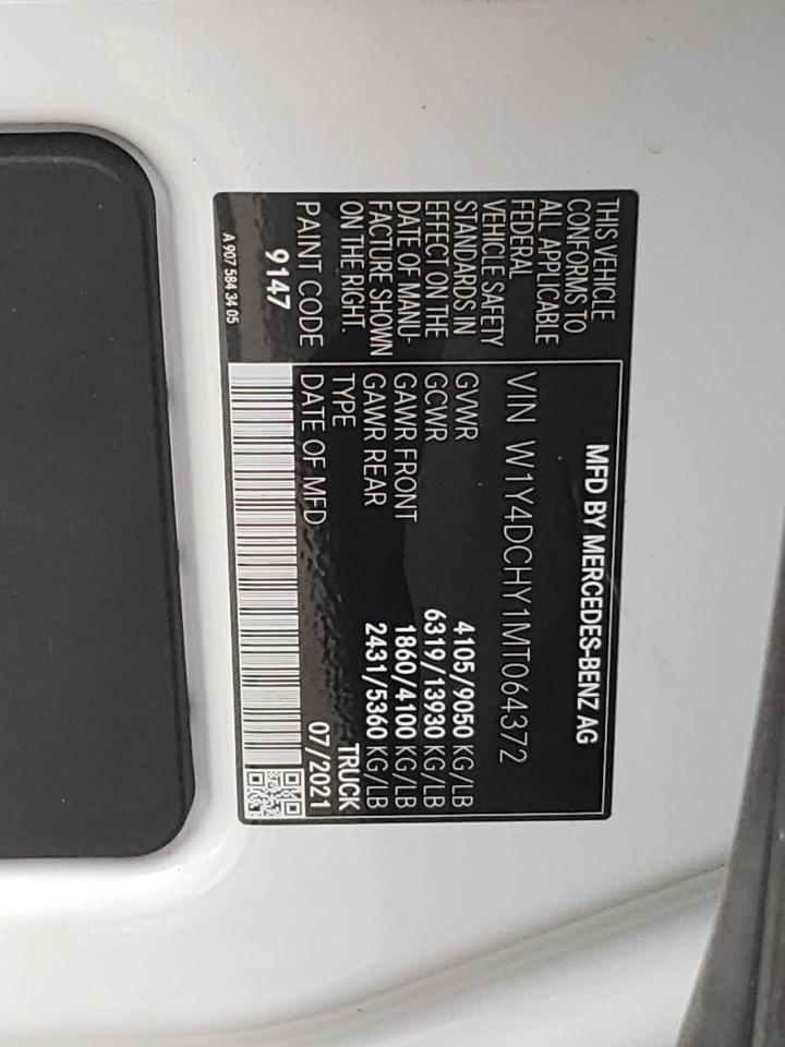 Photo 10 from auction – 2021 MERCEDES-BENZ SPRINTER 2 with VIN W1Y4DCHY1MT064372