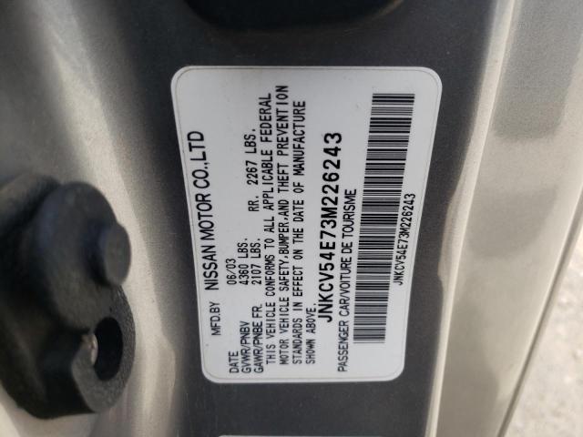 Photo 10 from auction – 2003 INFINITI G35 with VIN JNKCV54E73M226243