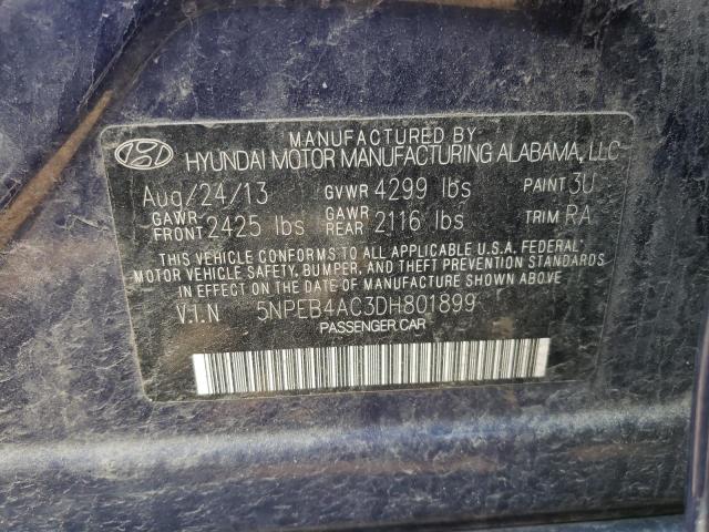 Photo 10 from auction – 2013 HYUNDAI SONATA GLS with VIN 5NPEB4AC3DH801899
