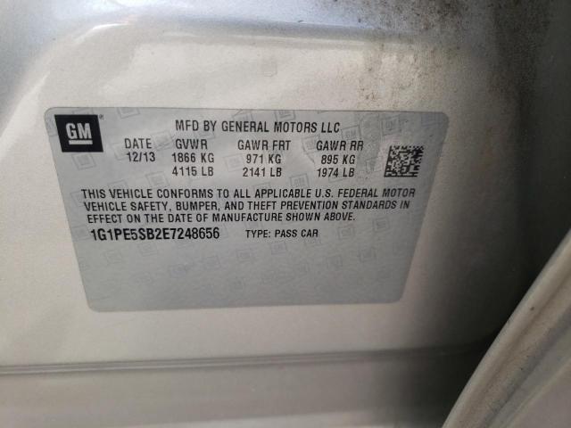 Photo 10 from auction – 2014 CHEVROLET CRUZE LT with VIN 1G1PE5SB2E7248656
