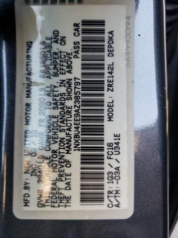 Photo 10 from auction – 2010 TOYOTA COROLLA BA with VIN 1NXBU4EE9AZ385797