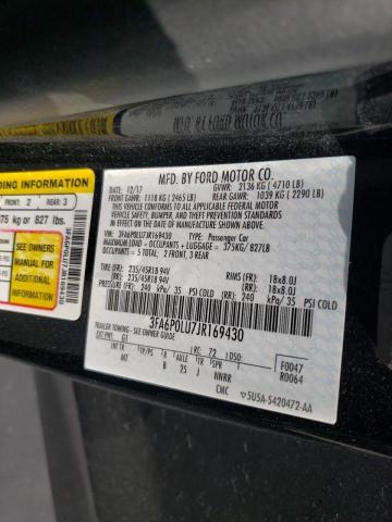 Photo 10 from auction – 2018 FORD FUSION SE with VIN 3FA6P0LU7JR169430