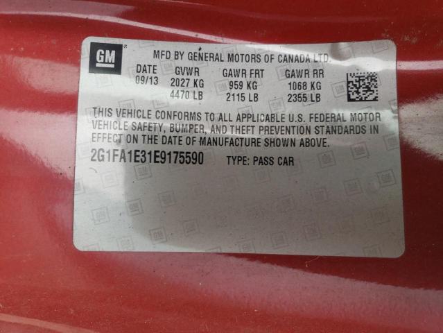 Photo 10 from auction – 2014 CHEVROLET CAMARO LS with VIN 2G1FA1E31E9175590