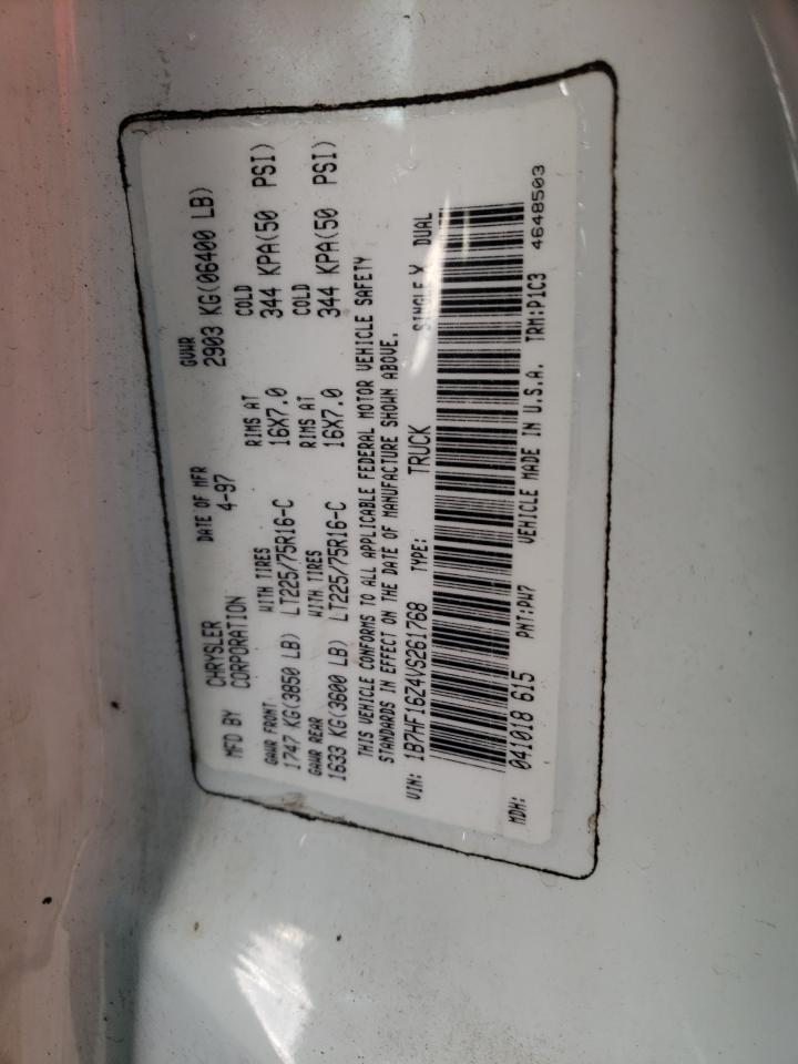 Photo 10 from auction – 1997 DODGE RAM 1500 with VIN 1B7HF16Z4VS261768