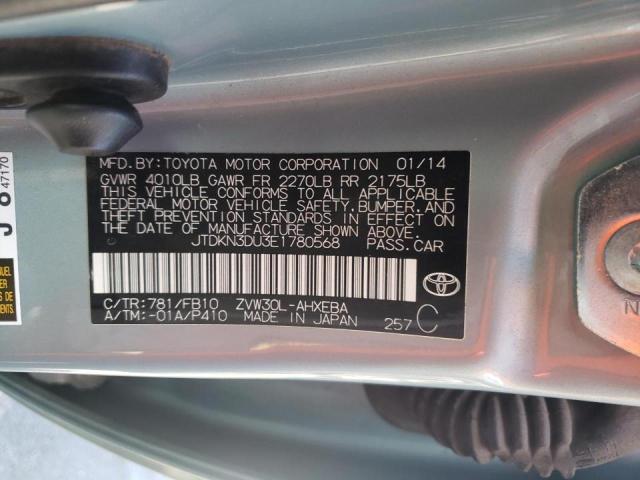 Photo 10 from auction – 2014 TOYOTA PRIUS with VIN JTDKN3DU3E1780568