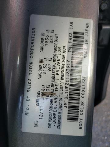 Photo 10 from auction – 2012 MAZDA 3 I with VIN JM1BL1UF2C1583917