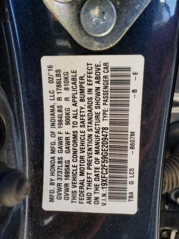 Photo 10 from auction – 2016 HONDA CIVIC LX with VIN 19XFC2F59GE209478
