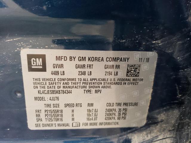 Photo 10 from auction – 2019 BUICK ENCORE PRE with VIN KL4CJESB5KB784344