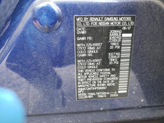 Zdjęcie 10 z aukcji – 2017 NISSAN ROGUE S z VIN KNMAT2MT5HP596897