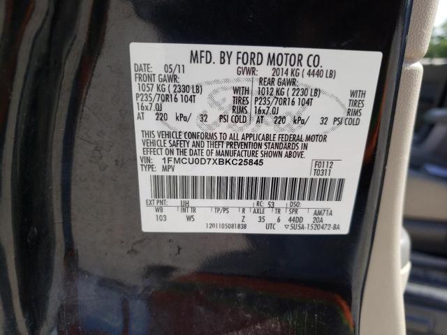 Photo 10 from auction – 2011 FORD ESCAPE XLT with VIN 1FMCU0D7XBKC25845