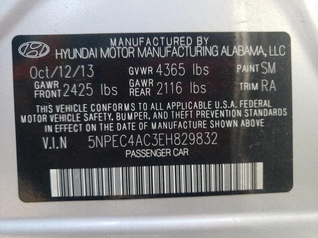 Photo 10 from auction – 2014 HYUNDAI SONATA SE with VIN 5NPEC4AC3EH829832