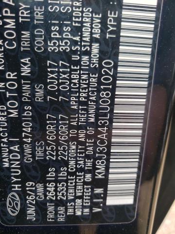 Photo 10 from auction – 2020 HYUNDAI TUCSON LIM with VIN KM8J3CA43LU081020