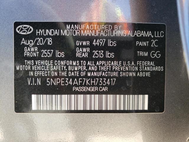 Photo 10 from auction – 2019 HYUNDAI SONATA LIM with VIN 5NPE34AF7KH733417