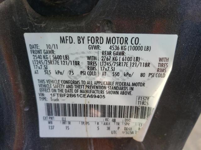 Photo 10 from auction – 2012 FORD F250 SUPER with VIN 1FTBF2B61CEA69405