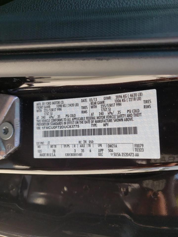 Photo 10 from auction – 2013 FORD ESCAPE S with VIN 1FMCU0F72DUC83775