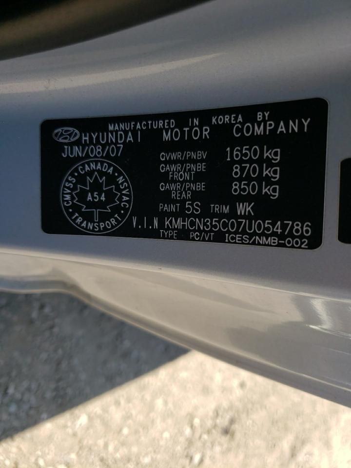 Photo 10 from auction – 2007 HYUNDAI ACCENT BAS with VIN KMHCN35C07U054786
