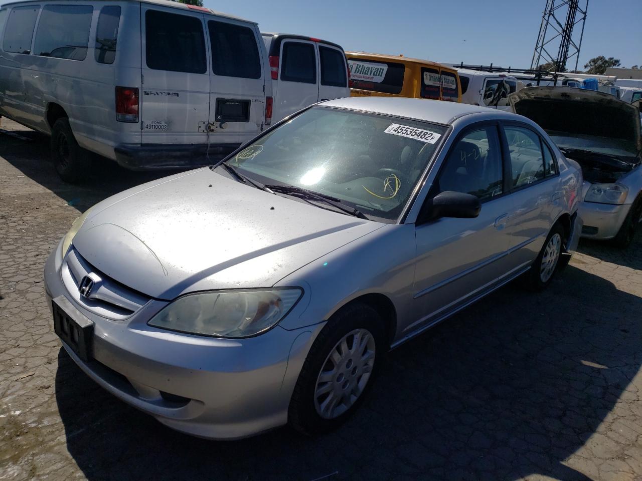 Photo 2 from auction – 2005 HONDA CIVIC LX with VIN 2HGES16545H532834