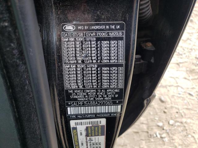 Photo 10 from auction – 2008 LAND ROVER RANGE ROVE with VIN SALMF15488A297065