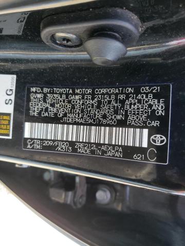 Photo 10 from auction – 2021 TOYOTA COROLLA LE with VIN JTDEPMAE5MJ178960