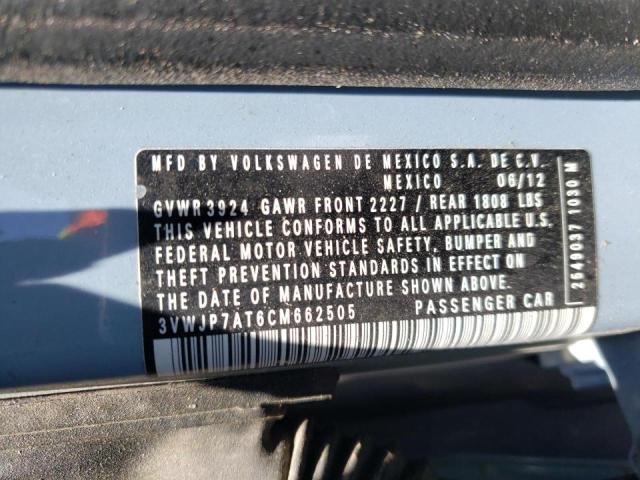 Photo 10 from auction – 2012 VOLKSWAGEN BEETLE with VIN 3VWJP7AT6CM662505