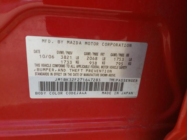 Photo 10 from auction – 2007 MAZDA 3 I with VIN JM1BK32F271647283