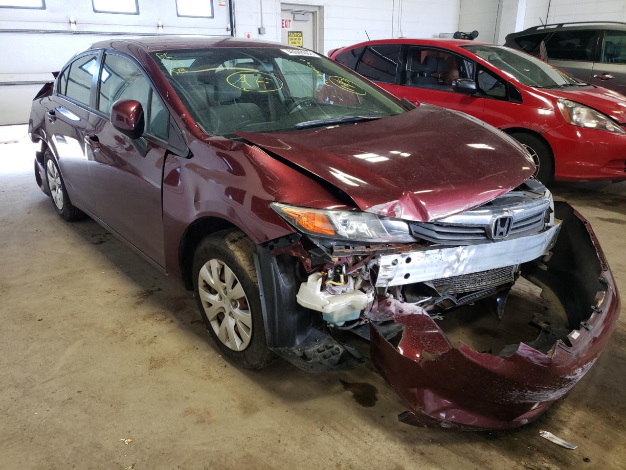 HONDA CIVIC LX 2012 with VIN 19XFB2F53CE002923 - Photo from auction