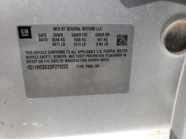Photo 10 from auction – 2013 CHEVROLET MALIBU LTZ with VIN 1G11H5SA2DF279222