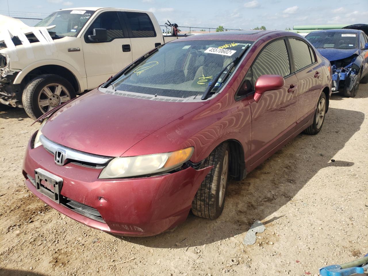 Photo 2 from auction – 2008 HONDA CIVIC EX with VIN 1HGFA16808L011716