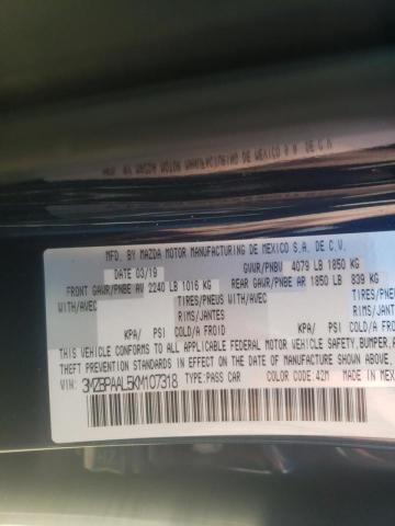 Photo 10 from auction – 2019 MAZDA 3 SELECT with VIN 3MZBPAAL5KM107318
