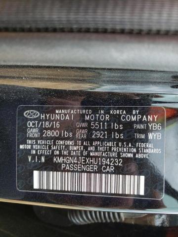 Photo 10 from auction – 2017 GENESIS G80 BASE with VIN KMHGN4JEXHU194232