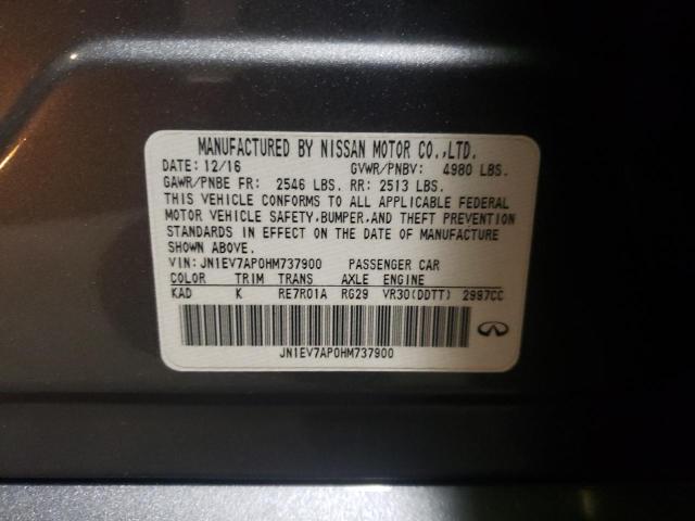 Photo 10 from auction – 2017 INFINITI Q50 PREMIU with VIN JN1EV7AP0HM737900