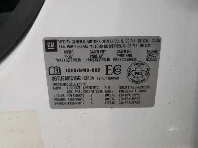 Photo 10 from auction – 2016 GMC SIERRA K15 with VIN 3GTU2MEC1GG112804