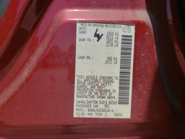 Photo 10 from auction – 2013 NISSAN ALTIMA 2.5 with VIN 1N4AL3AP7DN501300