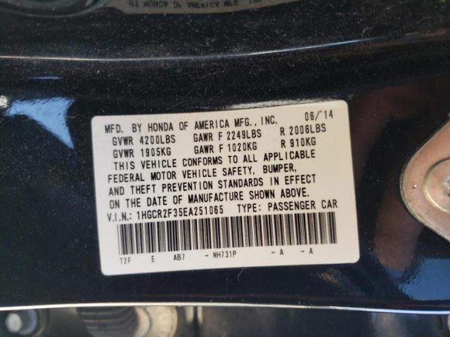 Photo 10 from auction – 2014 HONDA ACCORD LX with VIN 1HGCR2F35EA251065