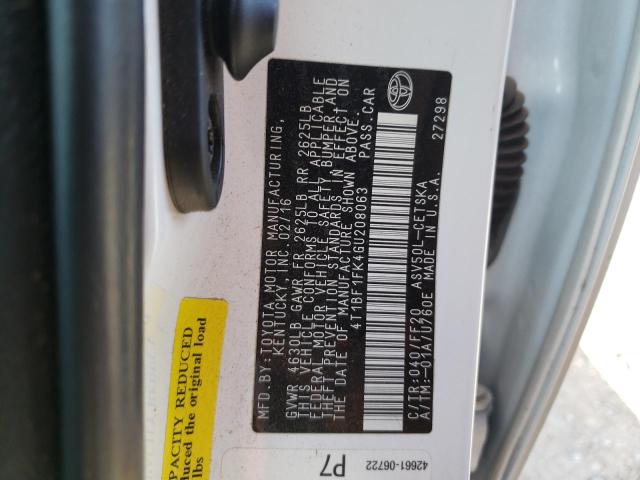 Photo 10 from auction – 2016 TOYOTA CAMRY LE with VIN 4T1BF1FK4GU208063