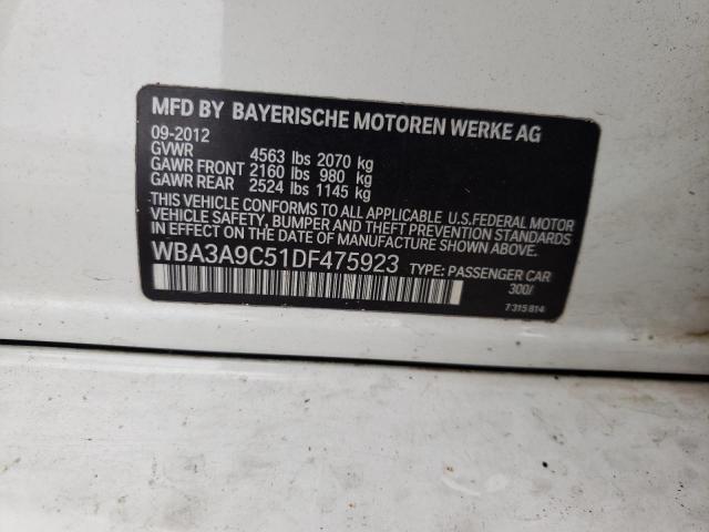 Photo 10 from auction – 2013 BMW 335 I with VIN WBA3A9C51DF475923