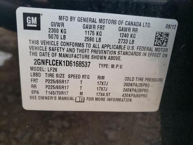 Photo 10 from auction – 2013 CHEVROLET EQUINOX LS with VIN 2GNFLCEK1D6168537
