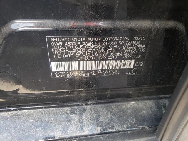 Photo 10 from auction – 2015 LEXUS GS 350 with VIN JTHBE1BL9FA010213