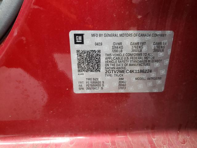 Photo 10 from auction – 2019 GMC SIERRA LIM with VIN 2GTV2MEC4K1186224
