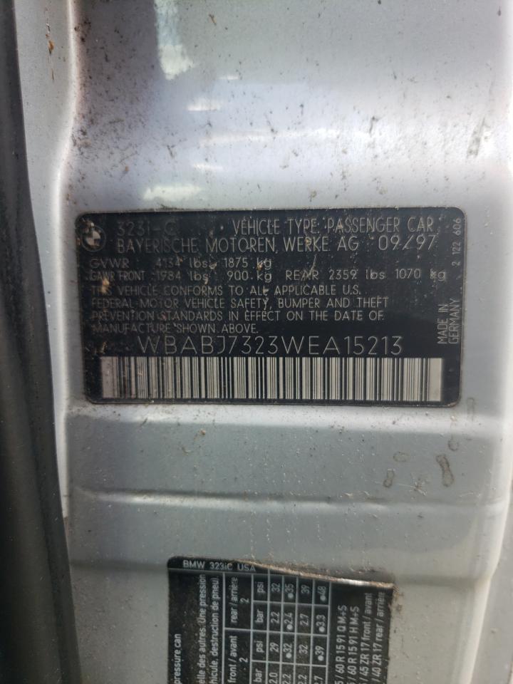 Photo 10 from auction – 1998 BMW 323 IC with VIN WBABJ7323WEA15213