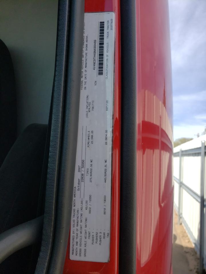 Photo 10 from auction – 2008 VOLVO VN VNL with VIN 4V4NC9TH48N488469