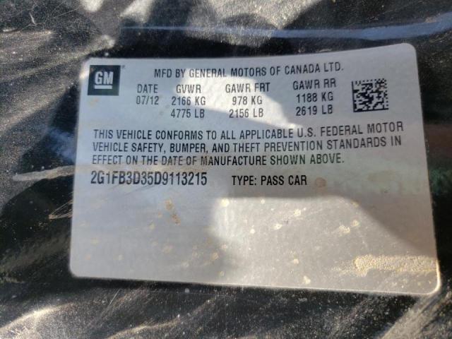 Photo 10 from auction – 2013 CHEVROLET CAMARO LT with VIN 2G1FB3D35D9113215