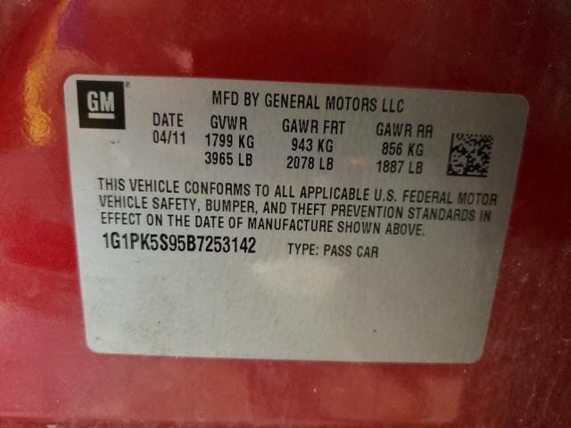 Photo 10 from auction – 2011 CHEVROLET CRUZE ECO with VIN 1G1PK5S95B7253142