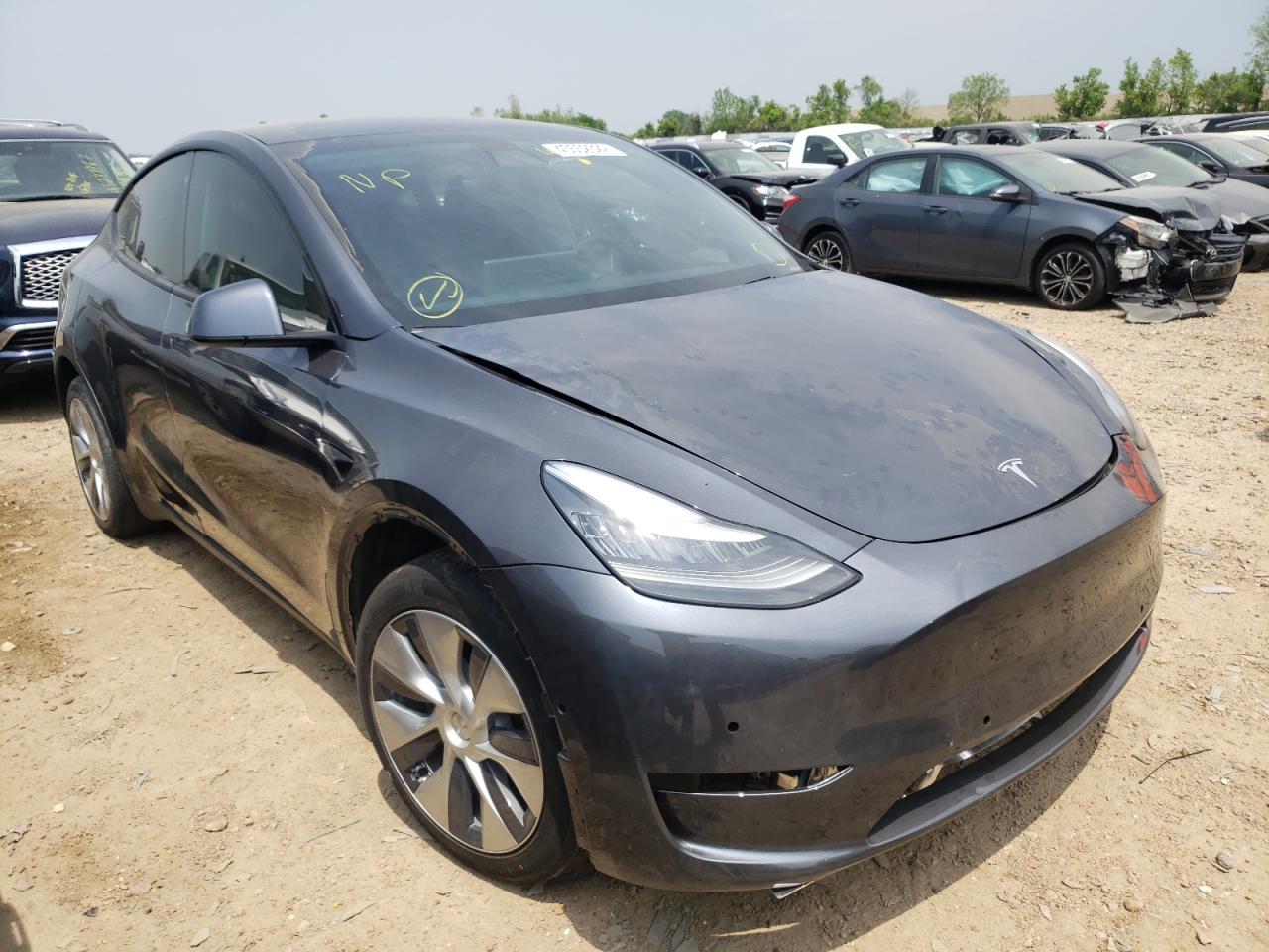 TESLA MODEL Y 2020 with VIN 5YJYGDEE2LF048115 - Photo from auction