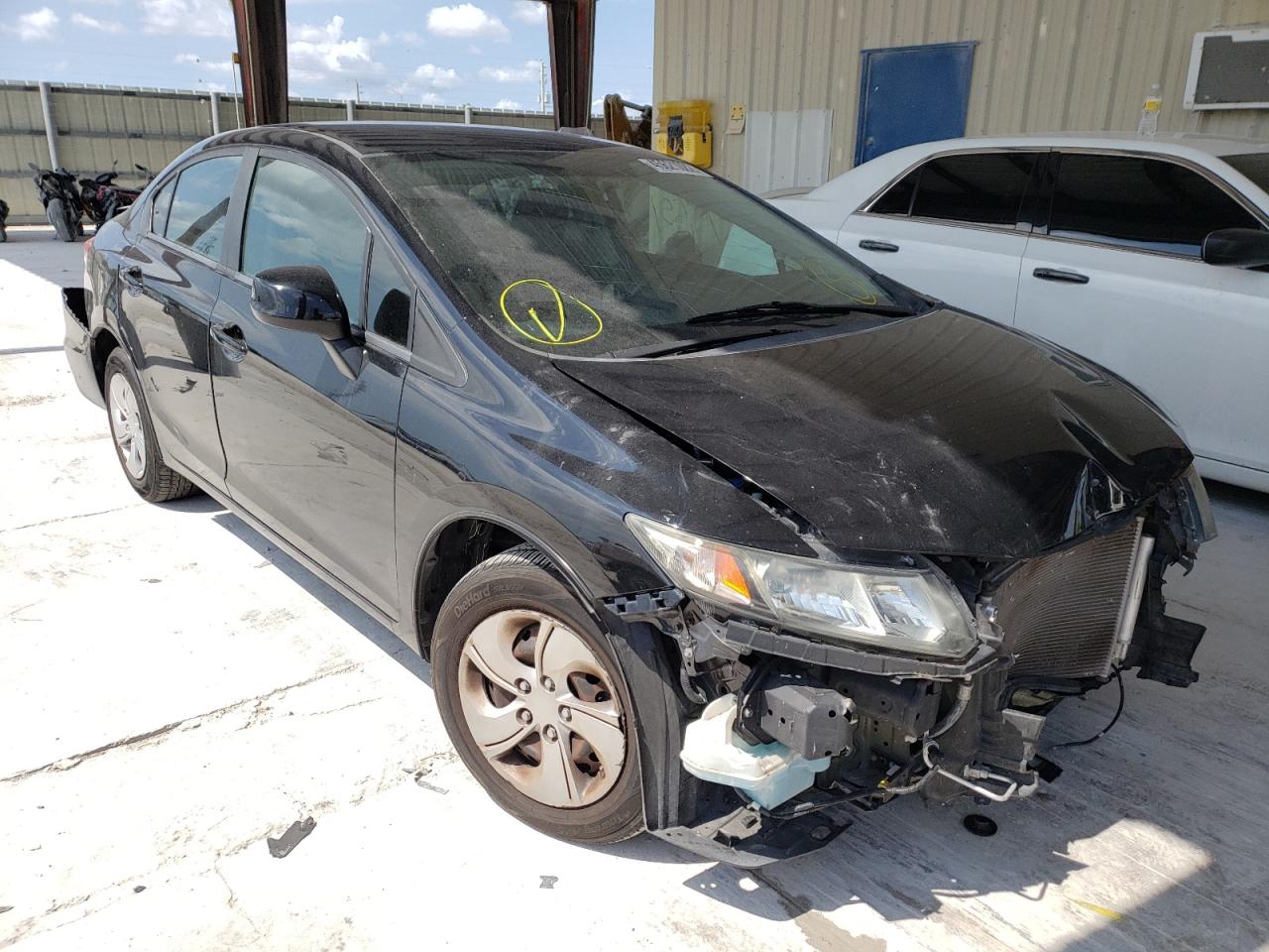 HONDA CIVIC LX 2013 with VIN 19XFB2F55DE044513 - Photo from auction