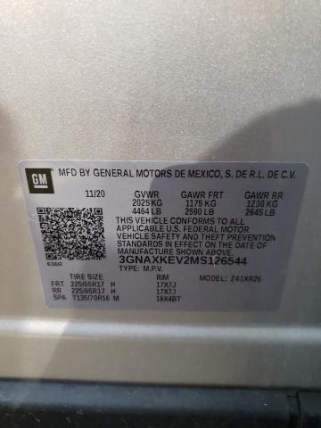 Photo 10 from auction – 2021 CHEVROLET EQUINOX LT with VIN 3GNAXKEV2MS126544