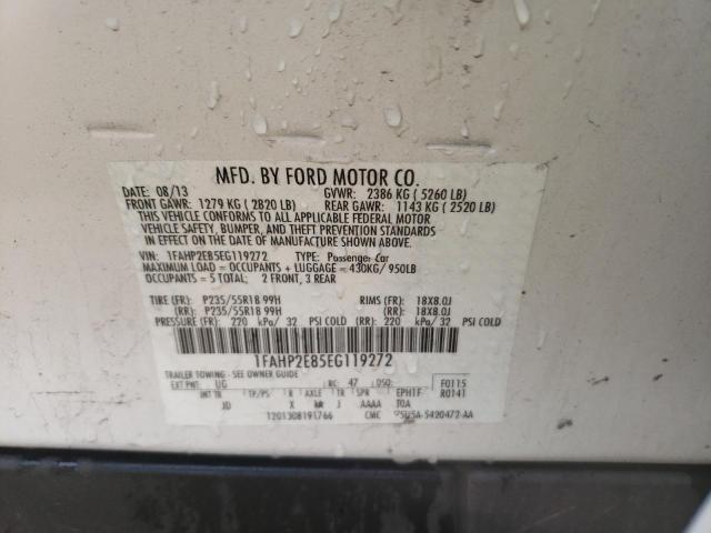 Photo 10 from auction – 2014 FORD TAURUS SEL with VIN 1FAHP2E85EG119272